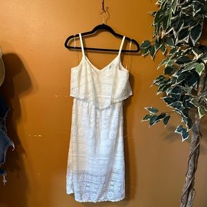 ivory lace mini dress